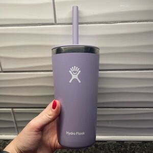 Hydro Flask 20oz Purple Lavender Tumbler with Straw